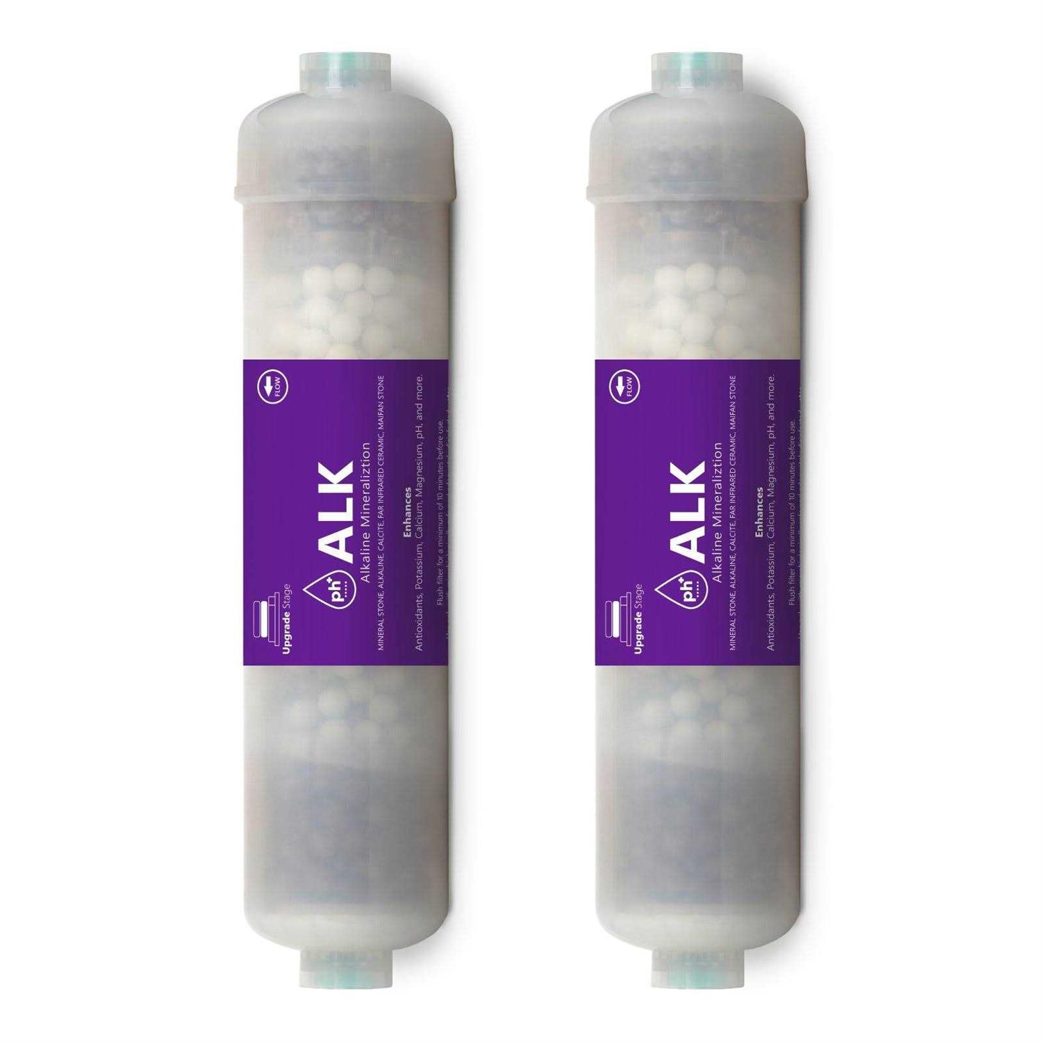 Express Water Alkaline Filter Mineral, Antioxidant, pH + Water Filter Replacement 10 inch Inline Quick Connect Filter Under Sink and Reverse - Zenithce