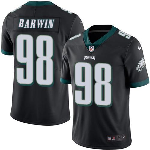 Eagles #98 Connor Barwin Black Stitched Limited Rush Nike Jersey - Zenithce