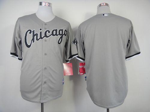 White Sox Blank Grey Cool Base Stitched Jersey - Zenithce