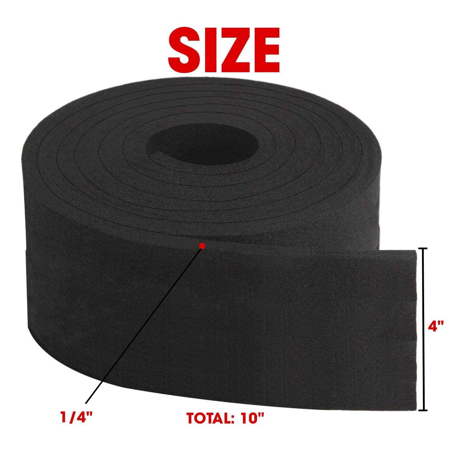 Dualplex Neoprene Foam Strip Roll Wide x 10′ Long 1/4 Thick - Zenithce