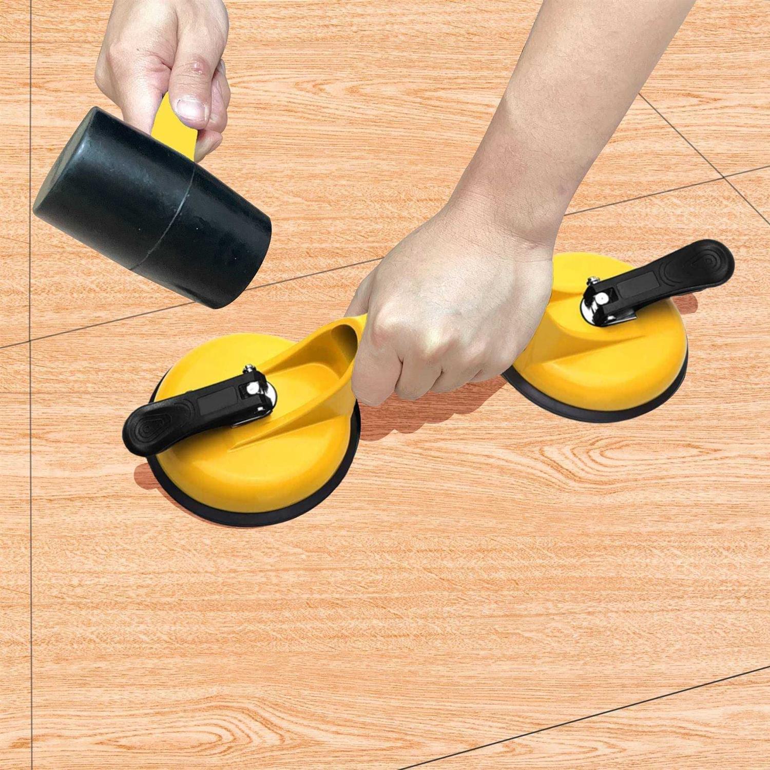 Fcho Floor Gap Fixer Tool for Laminate Floor Gap Repair Include Suction Cup and Mallet - Zenithce