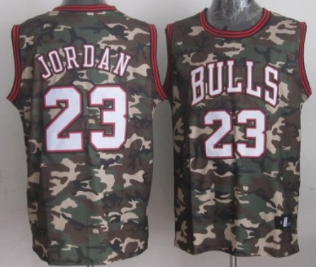 Chicago Bulls #23 Michael Jordan Camo Fashion Jersey - Zenithce