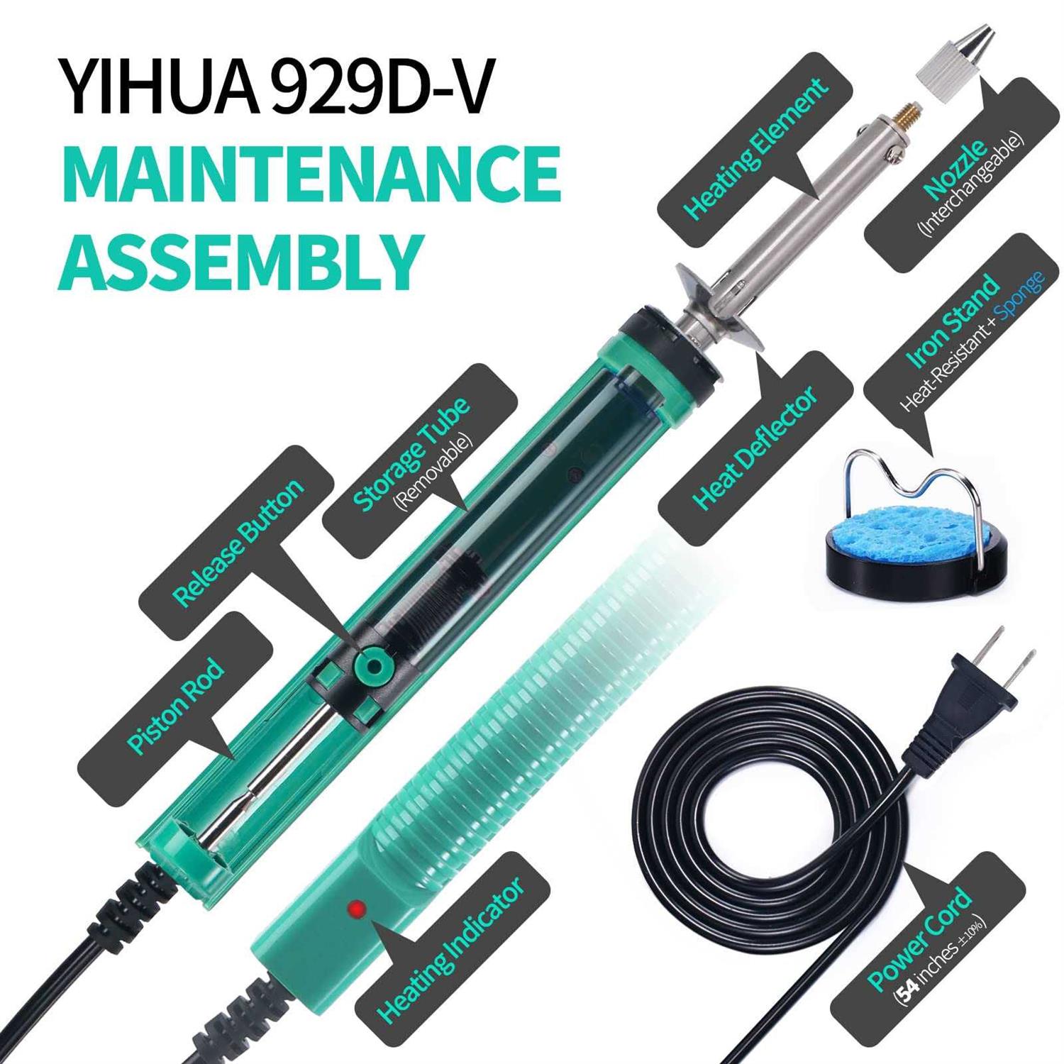 YIHUA 862BD+ SMD ESD Safe 2 in 1 Soldering Iron Hot Air Rework Station - Zenithce