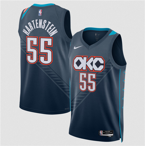 Oklahoma City Thunder #55 Isaiah Hartenstein Navy 2025-26 City Edition Swingman Stitched Jersey - Zenithce