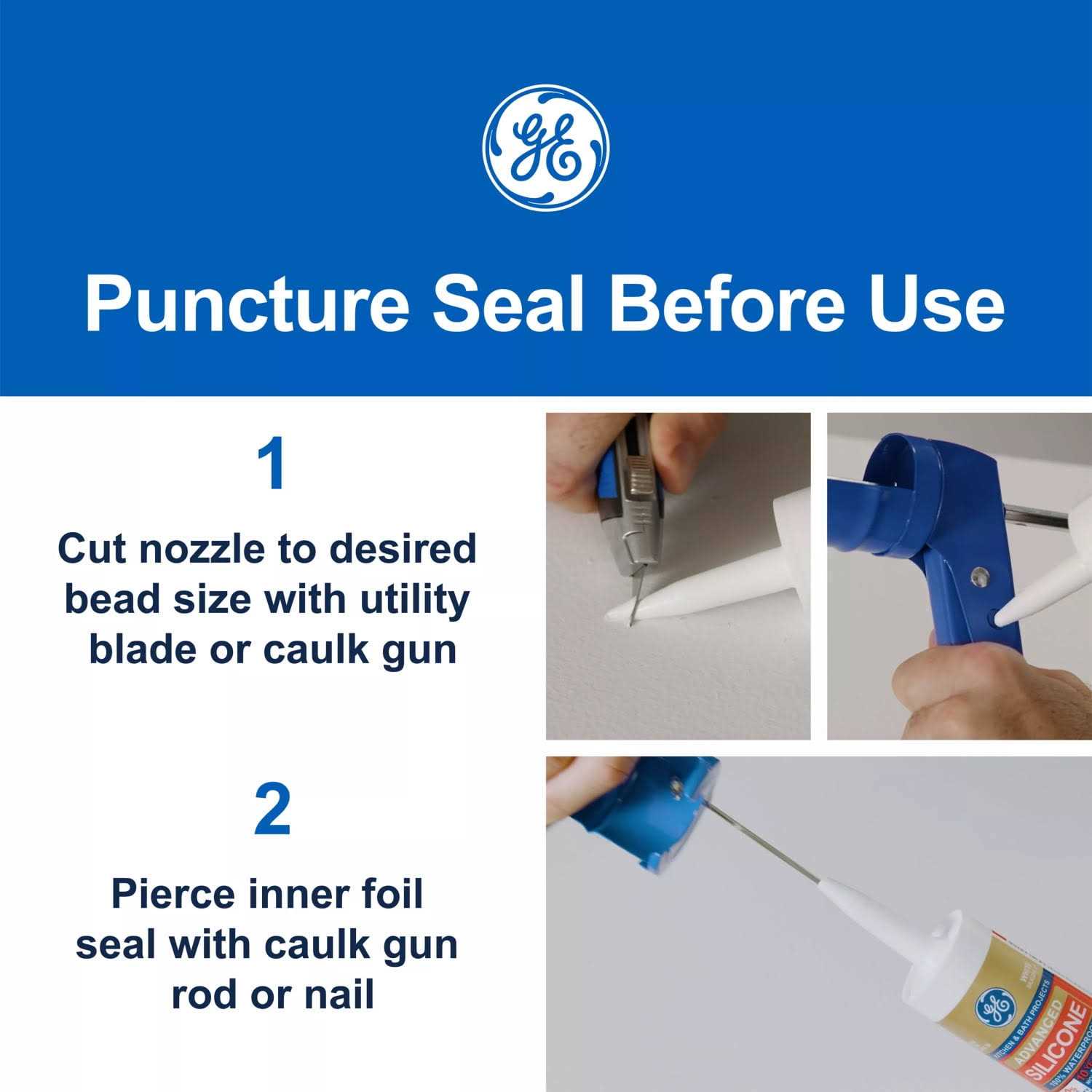 GE Advanced Silicone 2 Kitchen & Bath Sealant - Zenithce