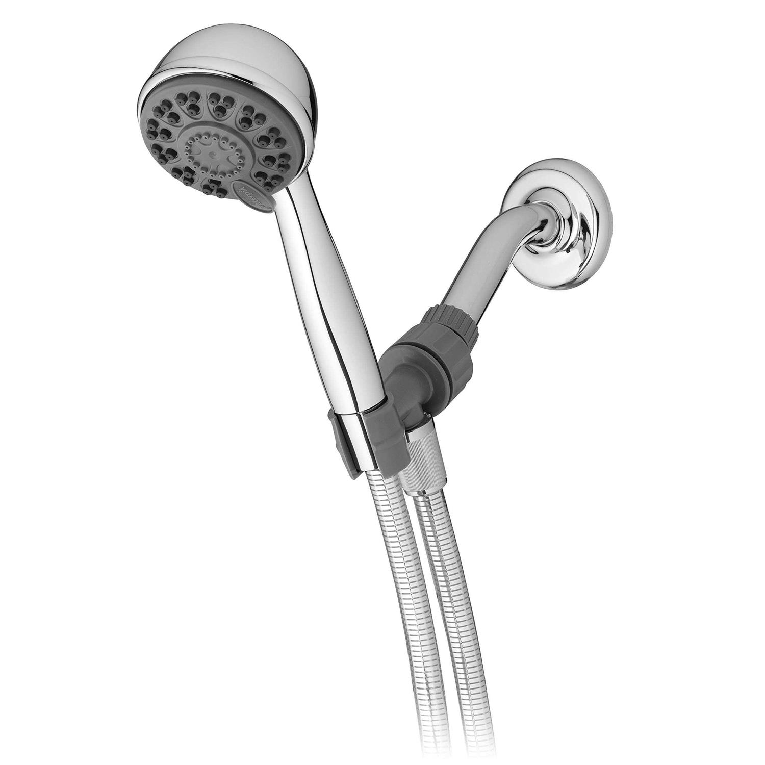 Waterpik Chrome 1 settings Showerhead 1.8 gpm - Zenithce