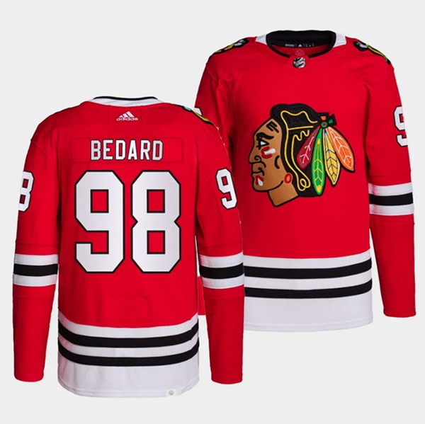 Chicago Blackhawks #98 Connor Bedard Red Stitched Jersey - Zenithce
