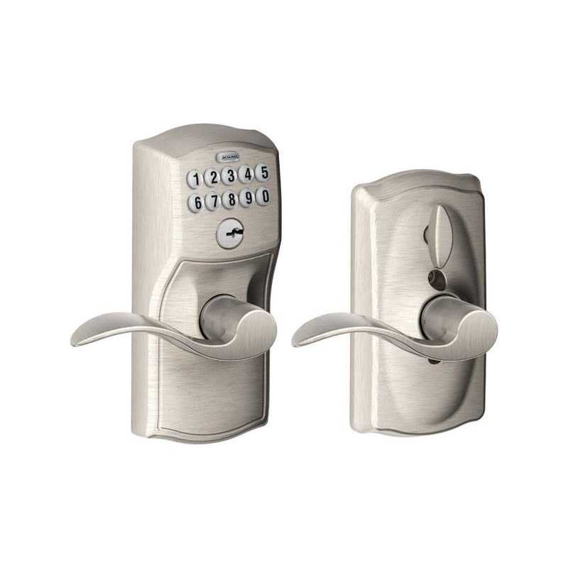 Schlage Camelot Lever Aged Bronze Electronic Keypad Entry Lock - Zenithce