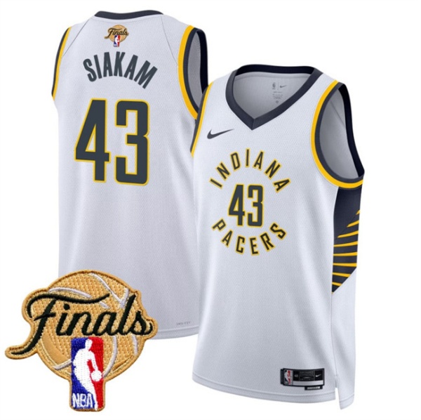 Indiana Pacers #43 Pascal Siakam White 2025 Finals Association Edition Stitched Jersey - Zenithce