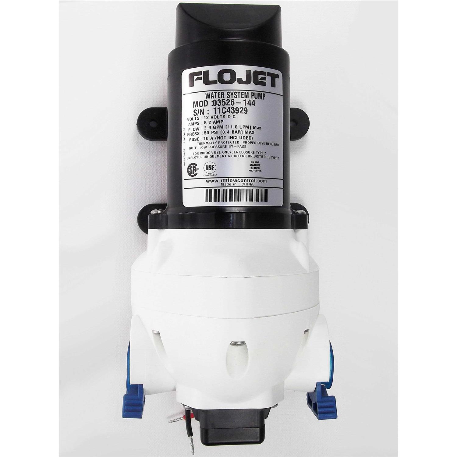 Flojet Portable Self-Priming RV Macerator Waste Pump Kit 18555000A - Zenithce