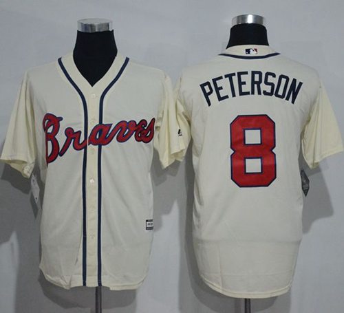 Braves #8 Jace Peterson Cream New Cool Base Stitched Jersey - Zenithce