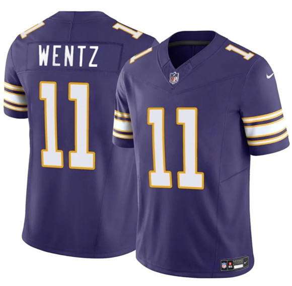 Minnesota Vikings #11 Carson Wentz Purple 2025 F.U.S.E. Throwback Vapor Untouchable Limited Football Stitched Jersey - Zenithce