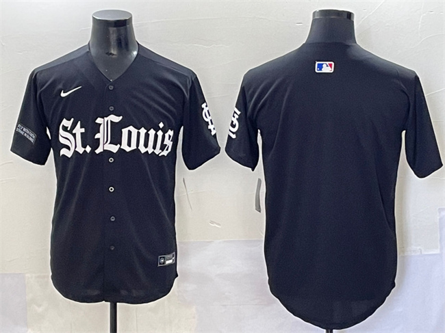St. Louis Cardinals Blank Black 'Gothic Legacy Edition' Vapor Premier Limited Stitched Jersey - Zenithce