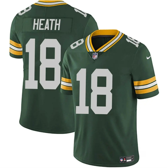 Green Bay Packers #18 Malik Heath Green Vapor Untouchable Limited Stitched Jersey - Zenithce