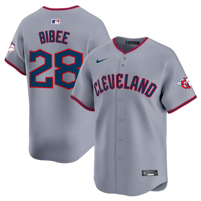 Cleveland Guardians #28 Tanner Bibee Gray 2025 Alternate Limited Stitched Jersey - Zenithce