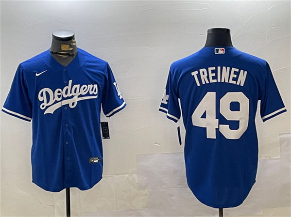 Los Angeles Dodgers #49 Blake Treinen Royal Cool Base Stitched Jersey - Zenithce