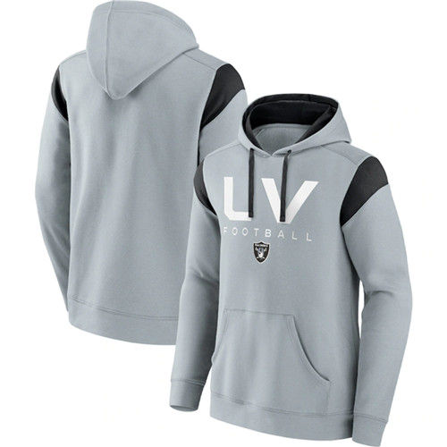 Las Vegas Raiders Silver Call The Shot Pullover Hoodie - Zenithce