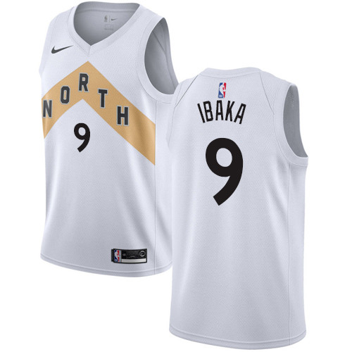 Raptors #9 Serge Ibaka White Swingman City Edition Jersey - Zenithce