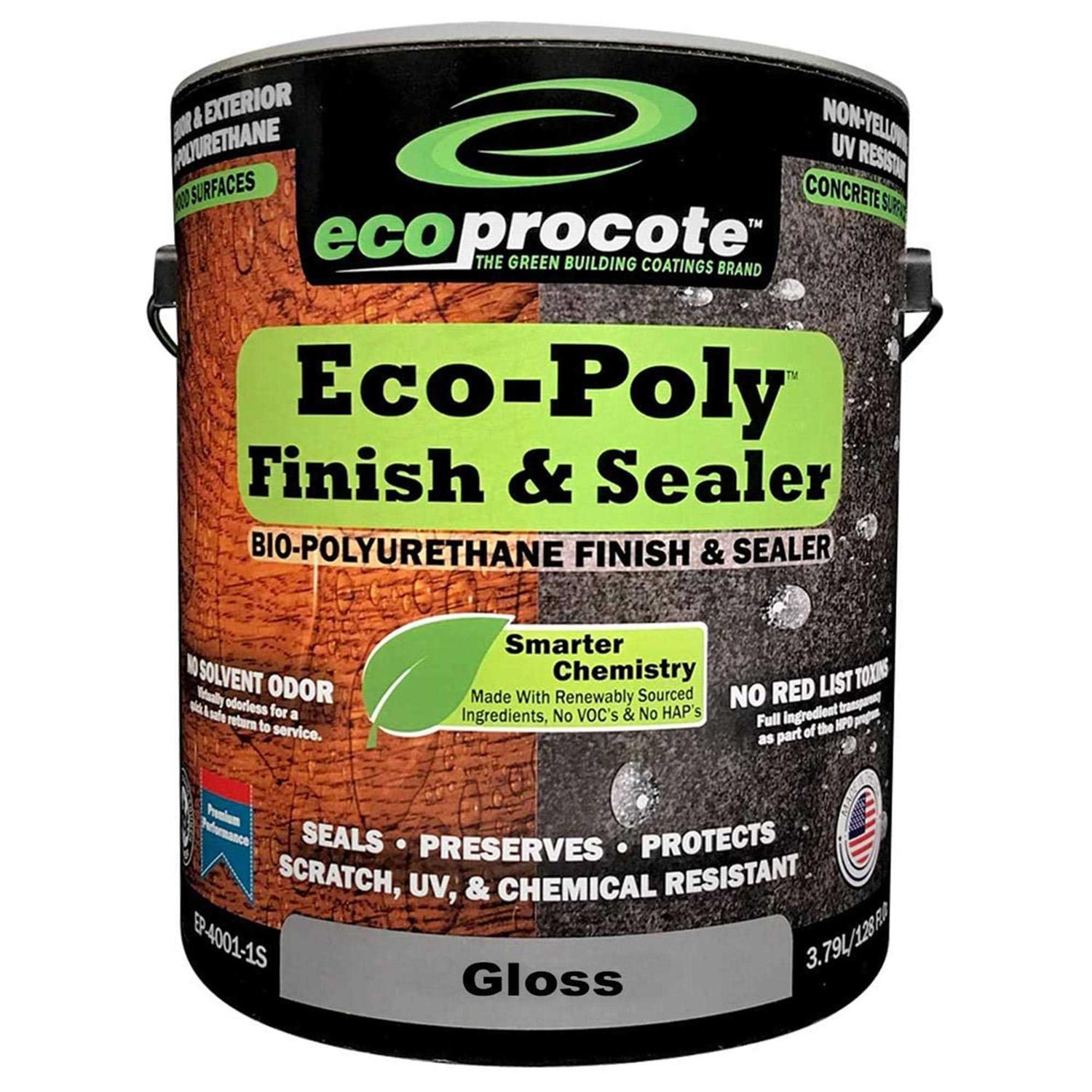 EcoProCote Eco-Poly Wood Floor and Concrete Finish and Sealer - Zenithce