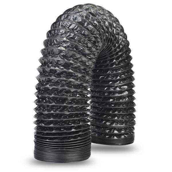 Hydro Crunch 25 ft. Non-Insulated Flexible Aluminum Ducting with Duct Clamps - Zenithce
