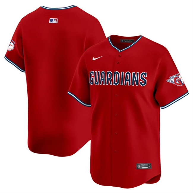 Cleveland Guardians Blank Red Alternate Limited Stitched Jersey - Zenithce