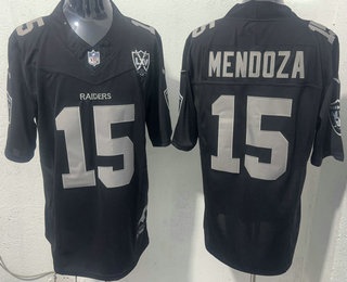 Las Vegas Raiders #15 Fernando Mendoza Limited Black Fashion FUSE Vapor Jersey - Zenithce