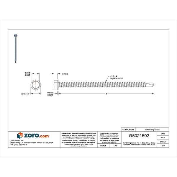 Teks 1096000 Drilling Screw - Zenithce