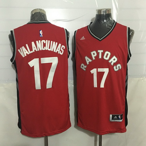 Toronto Raptors #17 Jonas Valanciunas Red New Rev 30 Swingman Jersey - Zenithce