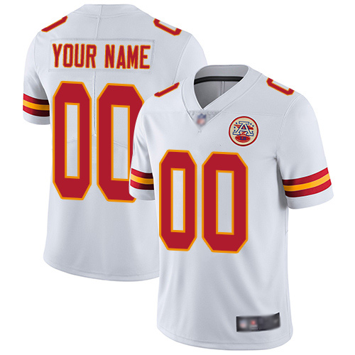 Chiefs Customized White Vapor Untouchable Limited Stitched Jersey - Zenithce