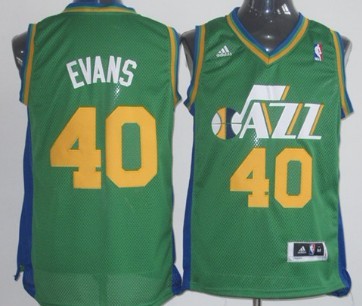 Utah Jazz #40 Jeremy Evans Green Swingman Jersey - Zenithce