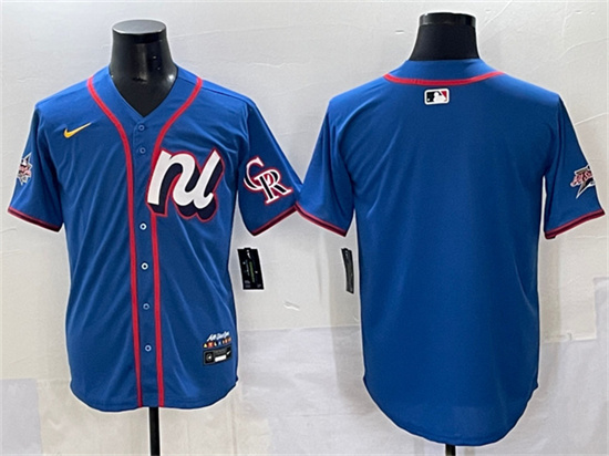 National League Colorado Rockies Blank Blue 2025 All-Star Edition Limited Stitched Jersey - Zenithce