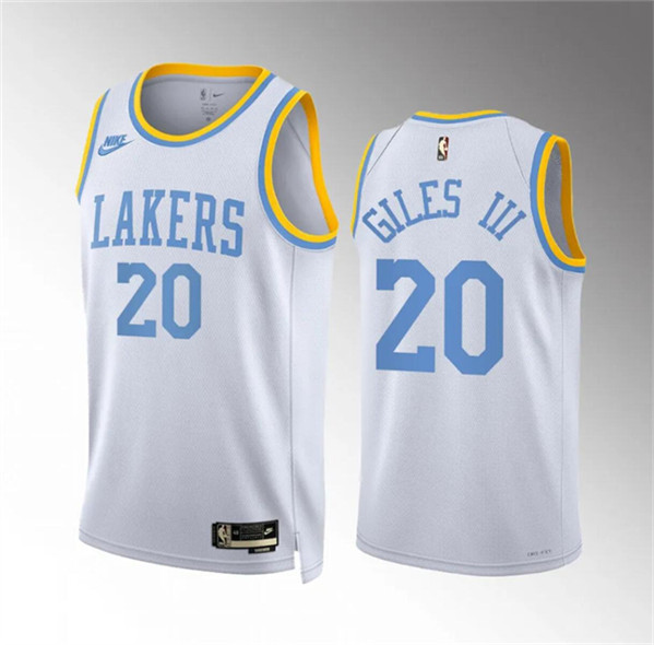 Los Angeles Lakers #20 Harry Giles Iii White Classic Edition Stitched Jersey - Zenithce