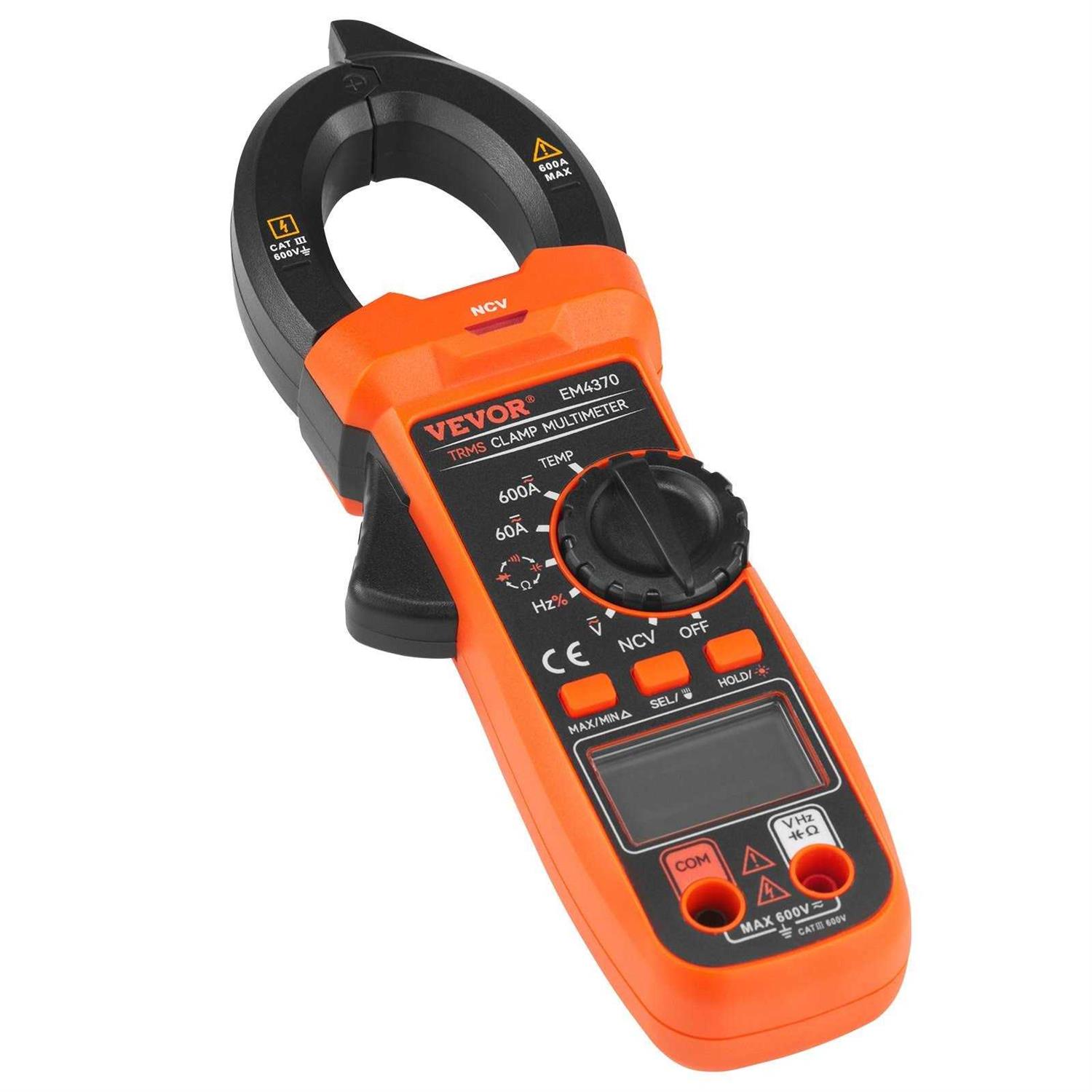 VEVOR Digital Clamp Meter Multimeter True RMS AC DC Volt Amp NCV Measurement - Zenithce