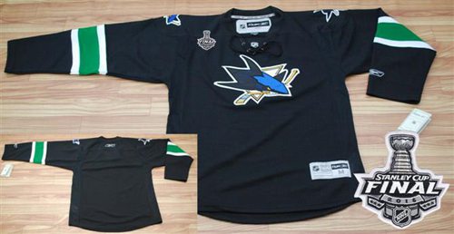 Sharks Blank Black 2016 Stanley Cup Final Patch Stitched Jersey - Zenithce