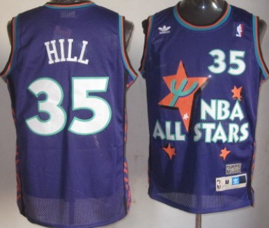 1995 All-Star #35 Grant Hill Purple Swingman Throwback Jersey - Zenithce