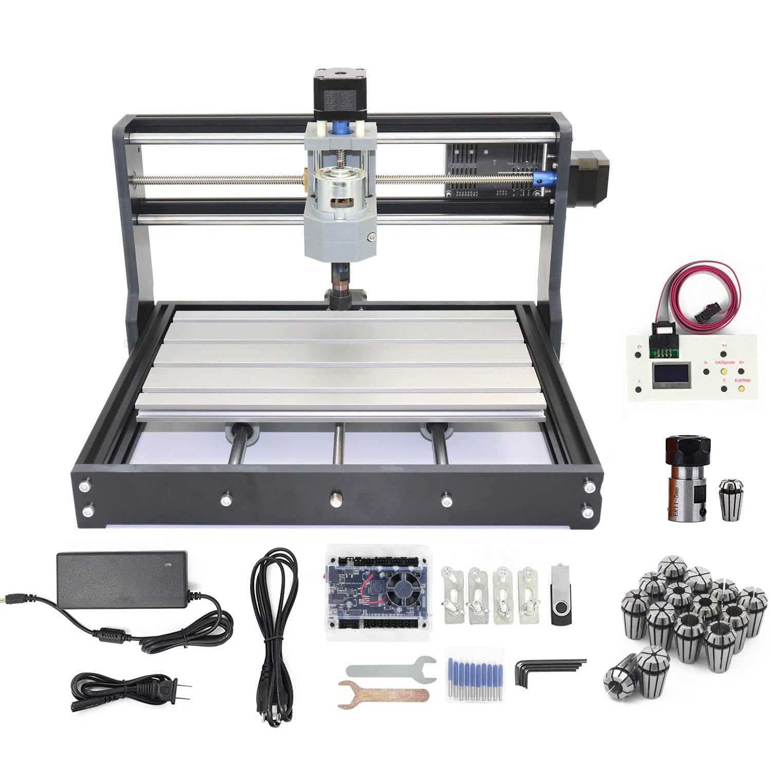 RATTMMOTOR CNC 3018 PRO CNC Wood Router Machine Kit GRBL Control 3 Axis DIY Mini CNC Engraver - Zenithce
