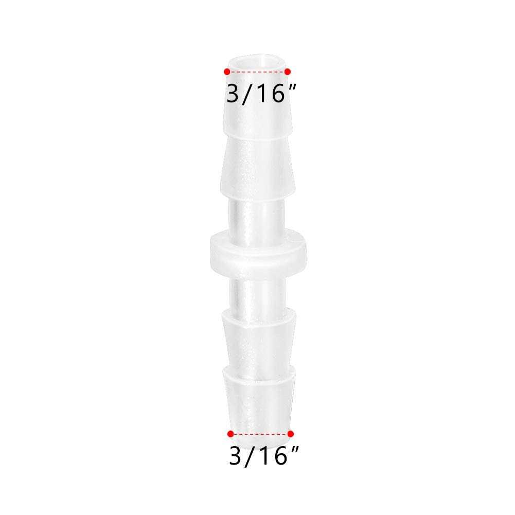 Quickun Plastic Hose Barb Fitting Barbed Splicer Mender Joint Adapter Union Fitting - Zenithce
