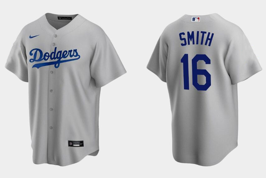 Los Angeles Dodgers #16 Will Smith Gray Cool Base Stitched Jersey - Zenithce