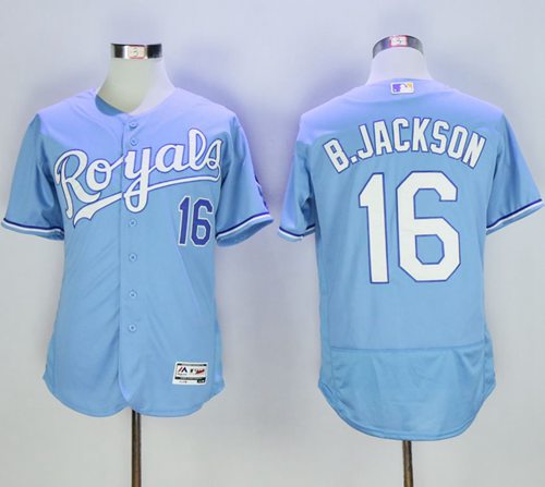 Royals #16 Bo Jackson Light Blue Flexbase Authentic Collection Stitched Jersey - Zenithce