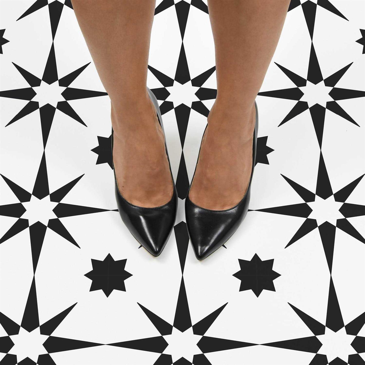 Floorpops 9 x 10.4 Milena Peel & Stick Hexagon Vinyl Floor Tiles - Zenithce