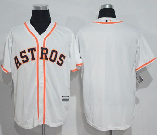 Astros Blank White New Cool Base Stitched Jersey - Zenithce