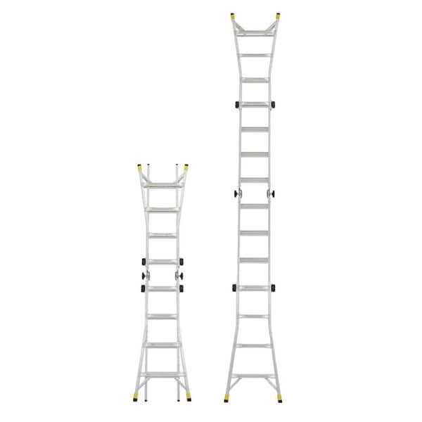 Gorilla Ladders 14 ft. Reach MPXA Aluminum Multi-Position Ladder with 300 lbs. Load Capacity - Zenithce