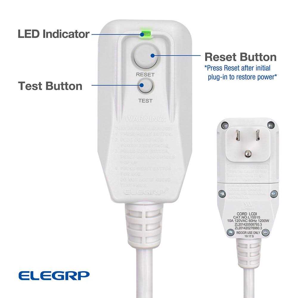 ELEGRP L15515 LCDI Power Cord Plug for A/C Air Conditioner - Zenithce