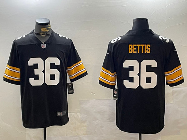 Pittsburgh Steelers #36 Jerome Bettis Black Vapor Untouchable Stitched Jersey - Zenithce