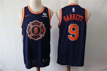Knicks 9 R.J. Barrett Navy City Edition Swingman Jersey - Zenithce