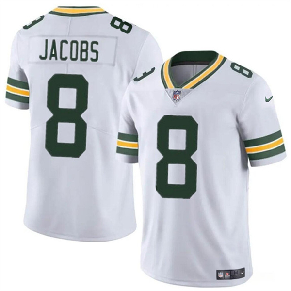 Green Bay Packers #8 Josh Jacobs White Vapor Limited Stitched Jersey - Zenithce