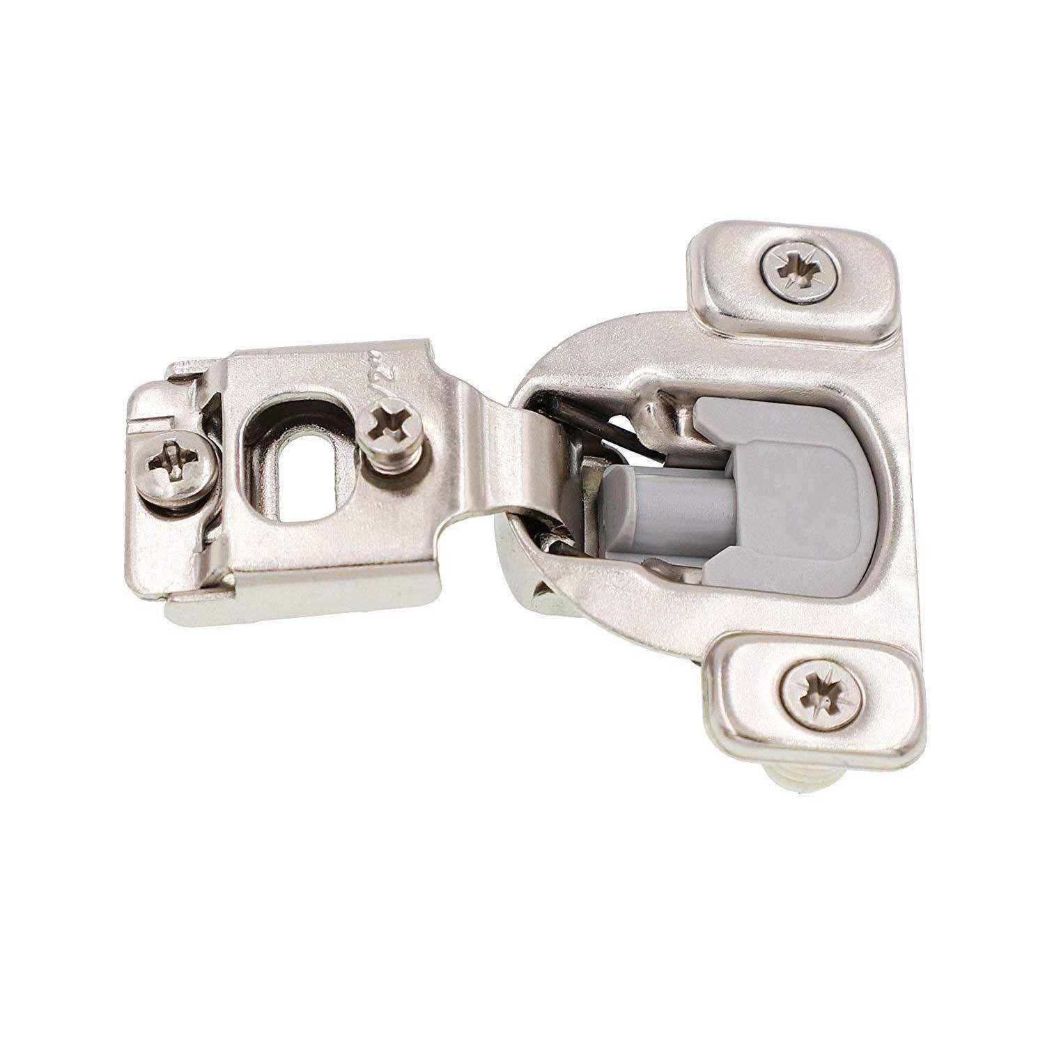 DecoBasics Overlay Soft Close Cabinet Hinges for Kitchen Cabinets -Satin Nickel Self Closing Kitchen - Zenithce