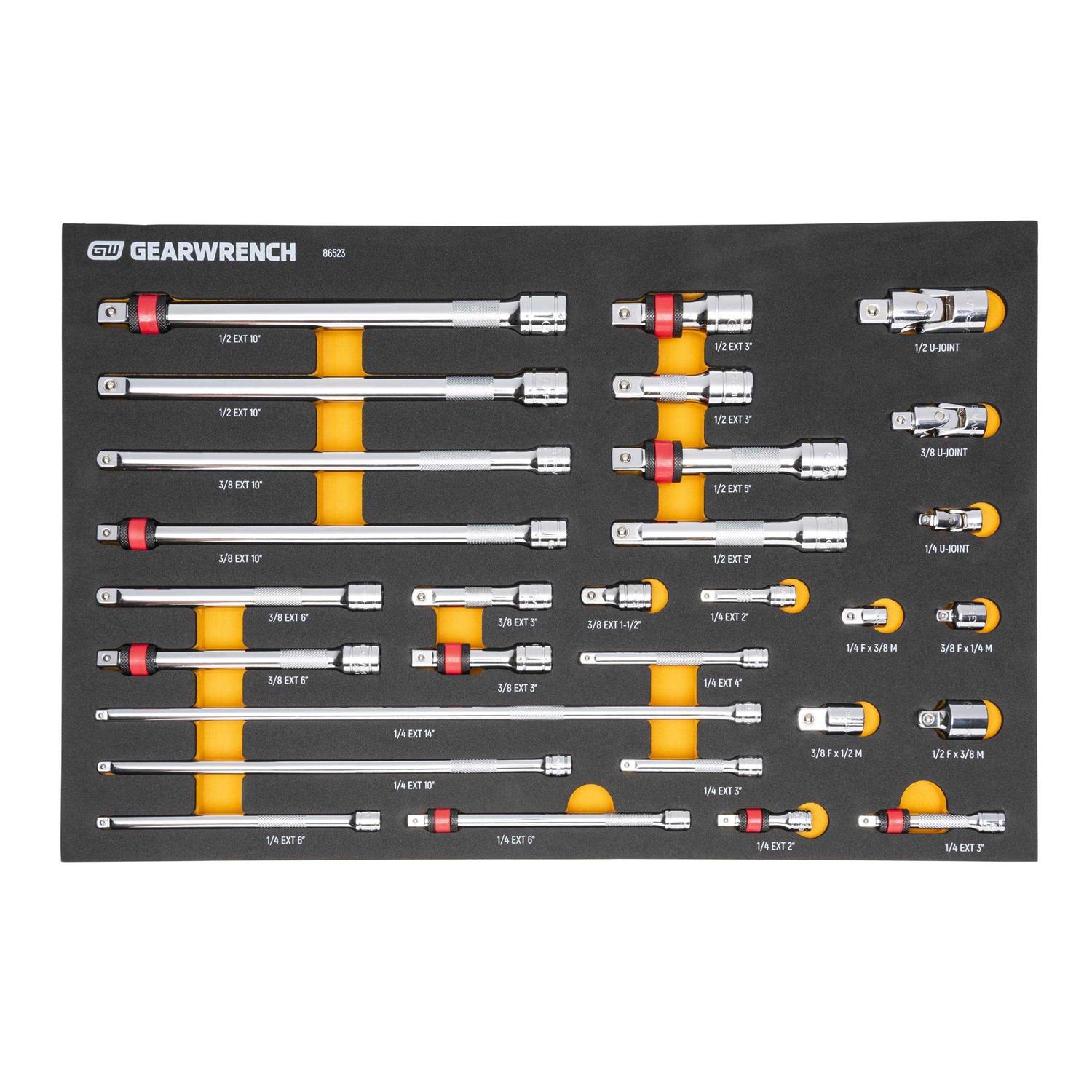 Gearwrench 28 Piece Drive Bolt Biter Impact Extraction Socket Set 84784 - Zenithce