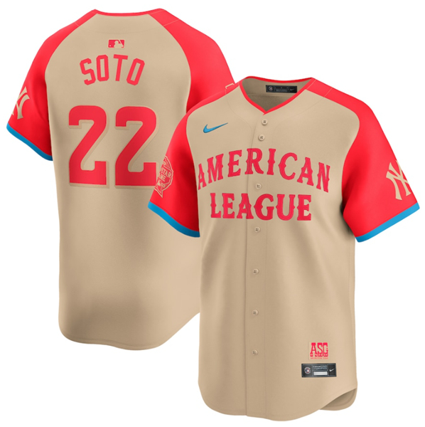 American League #22 Juan Soto Cream 2024 All-Star Limited Stitched Jersey - Zenithce