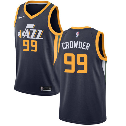 Jazz #99 Jae Crowder Navy Swingman Icon Edition Jersey - Zenithce